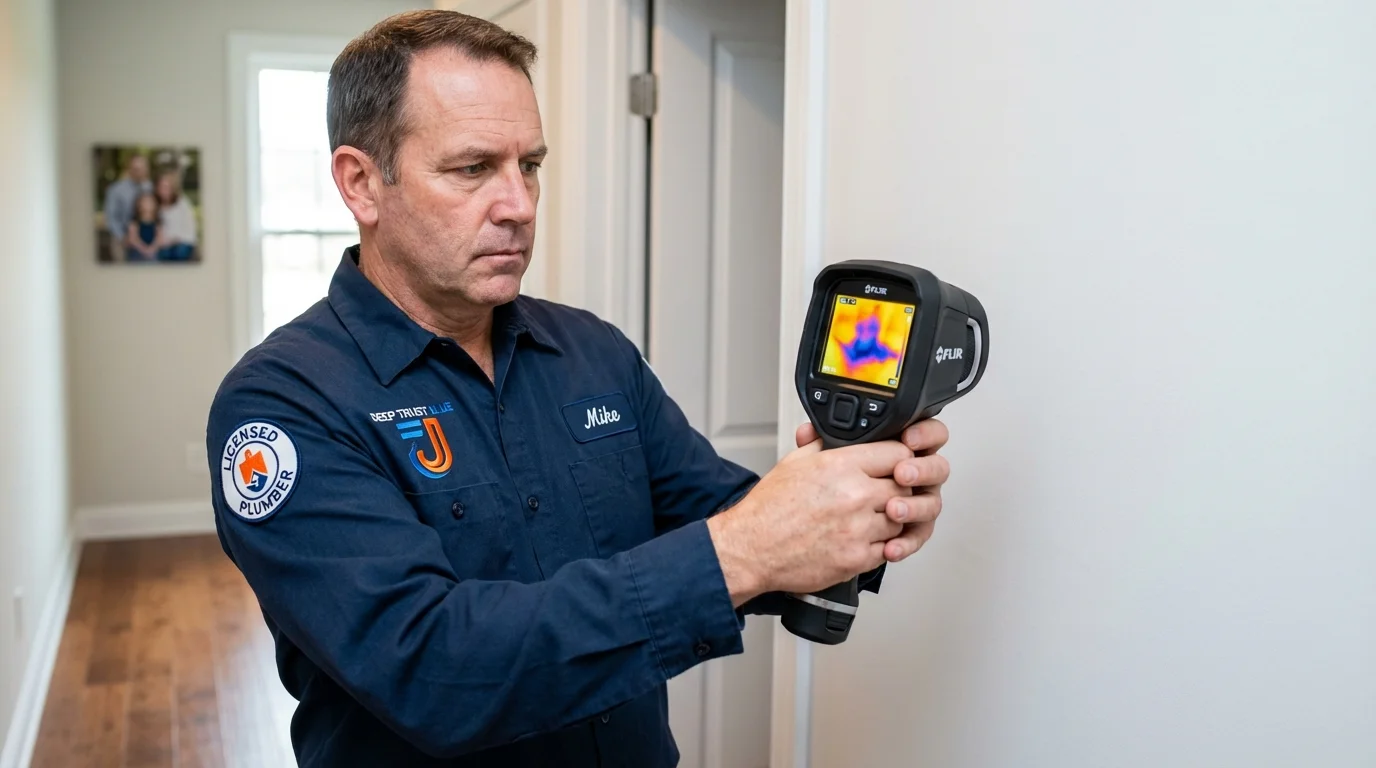 Thermal imaging leak detection by Johns Plumbing LLC in Muskegon